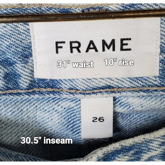Frame 31 Women Le Baggy Palazzo RARE Light Wash Flare Denim Jean Sz 26/31" Waist - Picture 3 of 6